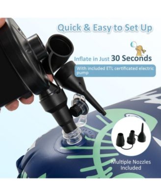 Toddler Inflatable Travel Bed with Electric Pump and Raised Bed Rails