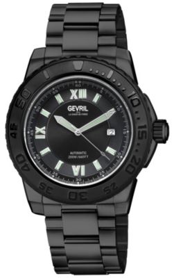 Men's Seacloud Swiss Automatic IP Black Bracelet Watch