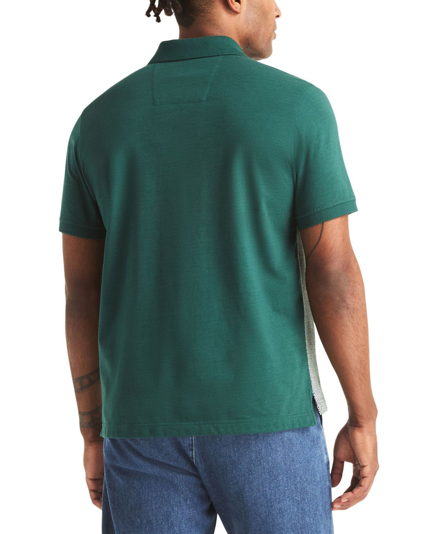 Men's Short-Sleeve Jacquard Polo Shirt