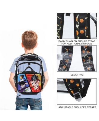 Goku 2-Piece 16" Kids Clear Backpack and Lunch Box Set For School And Travel