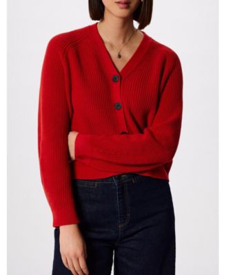 Women's Cotton V-Neck Cardigan