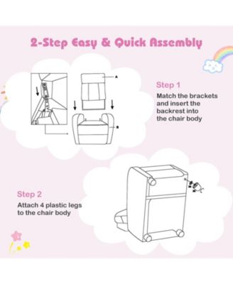 Ergonomic Kids Recliner Lounge Sofa for Ages Three to Twelve