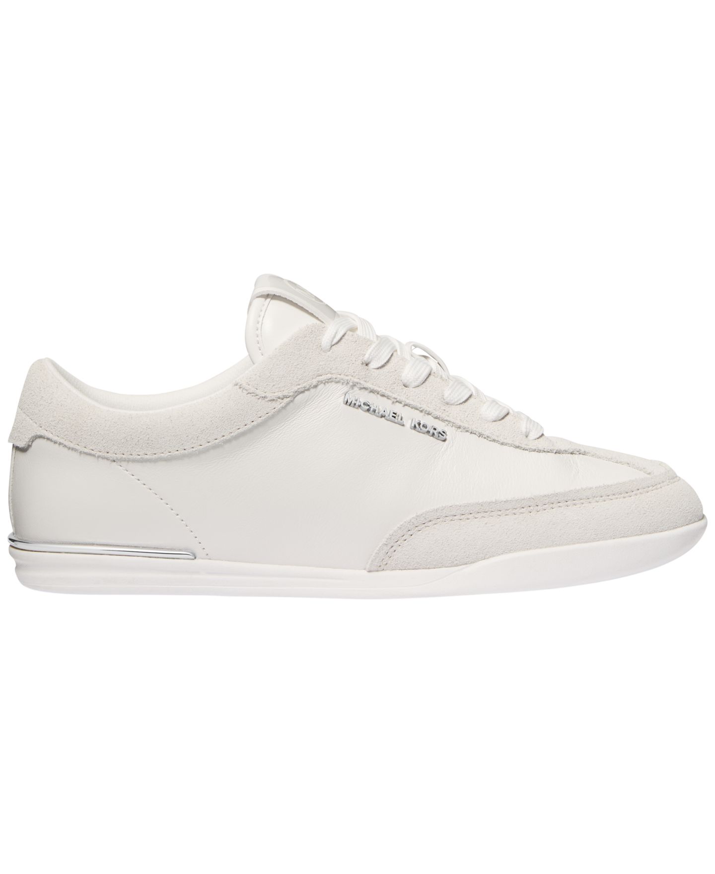 Женские кроссовки Michael Kors Nolan Lace-Up, цвет: Оптический белый кожаный — фото 2