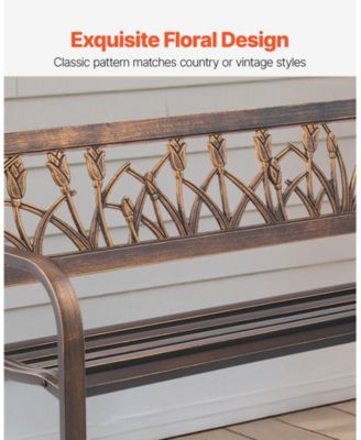 30-Inch Steel Frame Bench with Slatted Seat