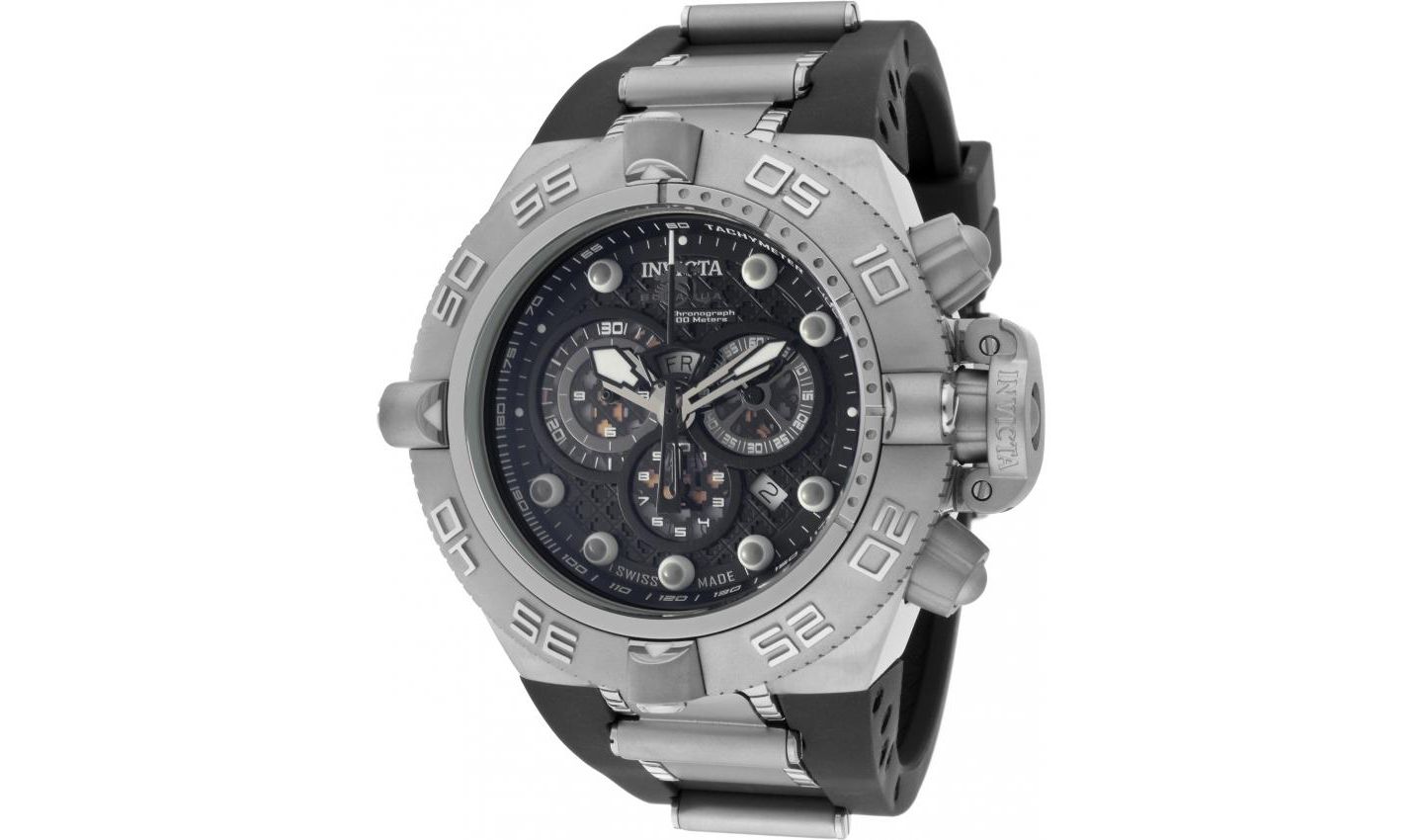 Мужские часы Invicta 1388 Subaqua Norma IV Quartz Chronograph Dial, цвет: Чёрный / Серебристый — фото 1