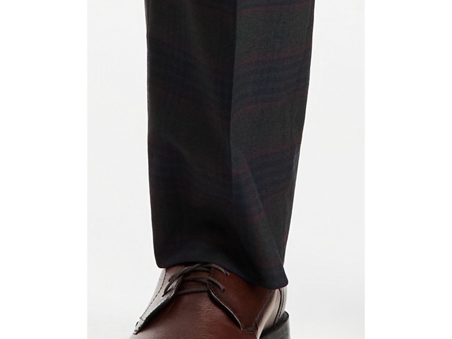 Мужские брюки Tayion Collection Classic-Fit Green Plaid Suit Separate, цвет: Оливковый красный — фото 5