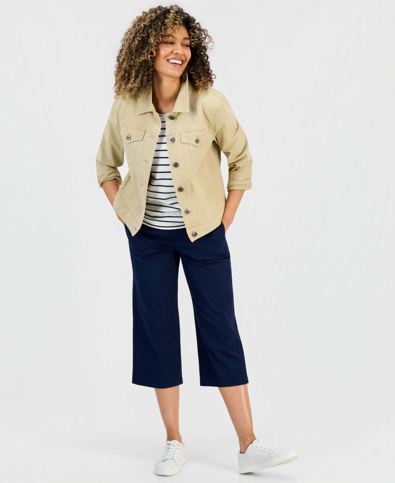 Petite Scoop-Neck Short-Sleeve Top