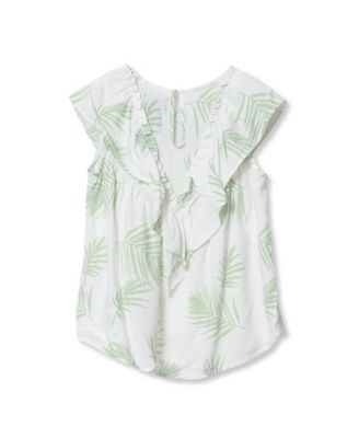 Girls Breezy V-Neck Ruffle Top