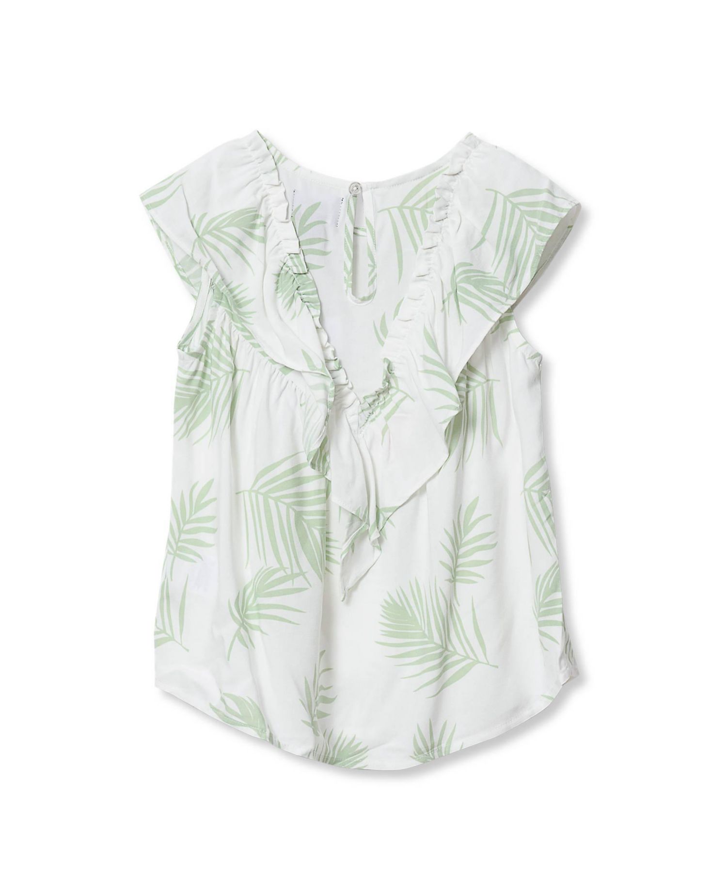 Girls Breezy V-neck Ruffle Top