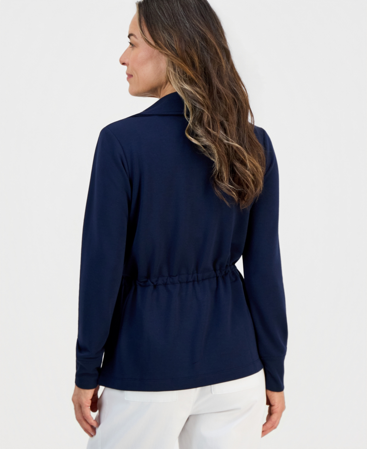 Style & Co Petite Luxsoft Fleece French Terry Chunky Zip Jacket, Macy's Exclusive