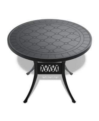 Cast Aluminum Patio Dining Table with Frame