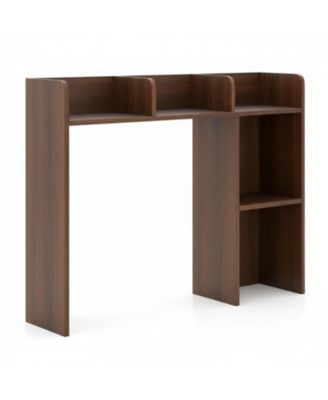 7 Shelves Desk Hutch Desktop Organizer Anti Toppling Wood Study Office Dorm