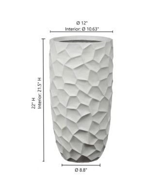 MgO Geometric Pattern Round 22" Tall Planter
