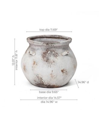 Rustic Cauldron MgO Planter Pot