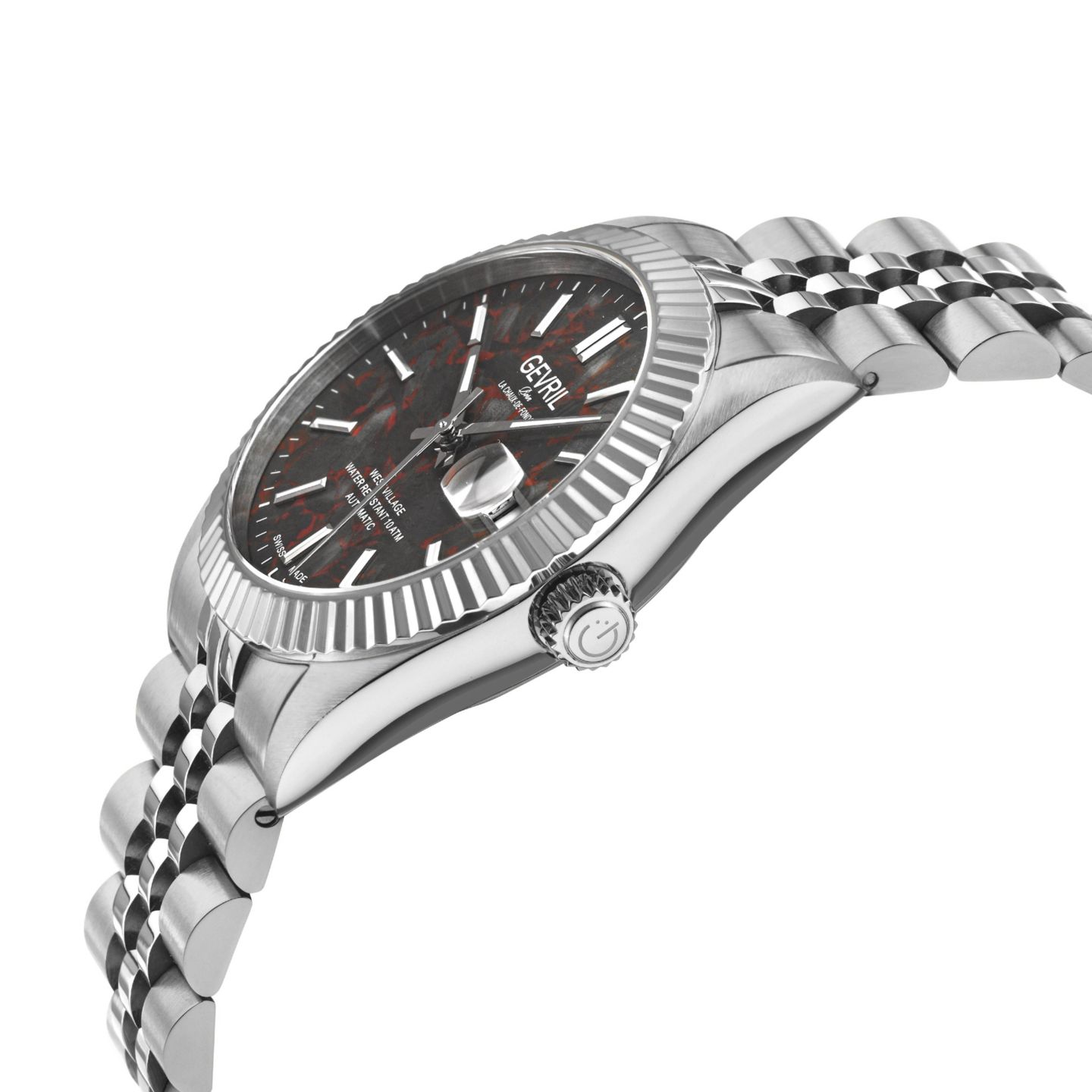 Мужские часы Gevril West Village Swiss Automatic Bracelet Watch, цвет: Серебряный — фото 3