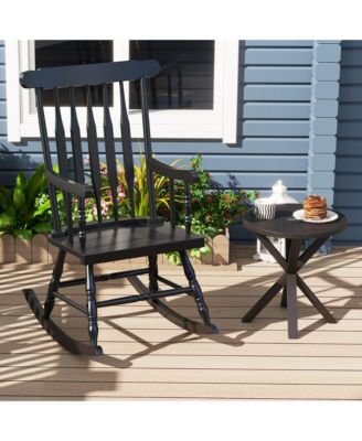 Wooden Rocking Chair Single Rocker Indoor Garden Patio Yard