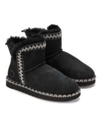 Women's Perth Genuine Shearling Fold Down Bootie with Embroidery