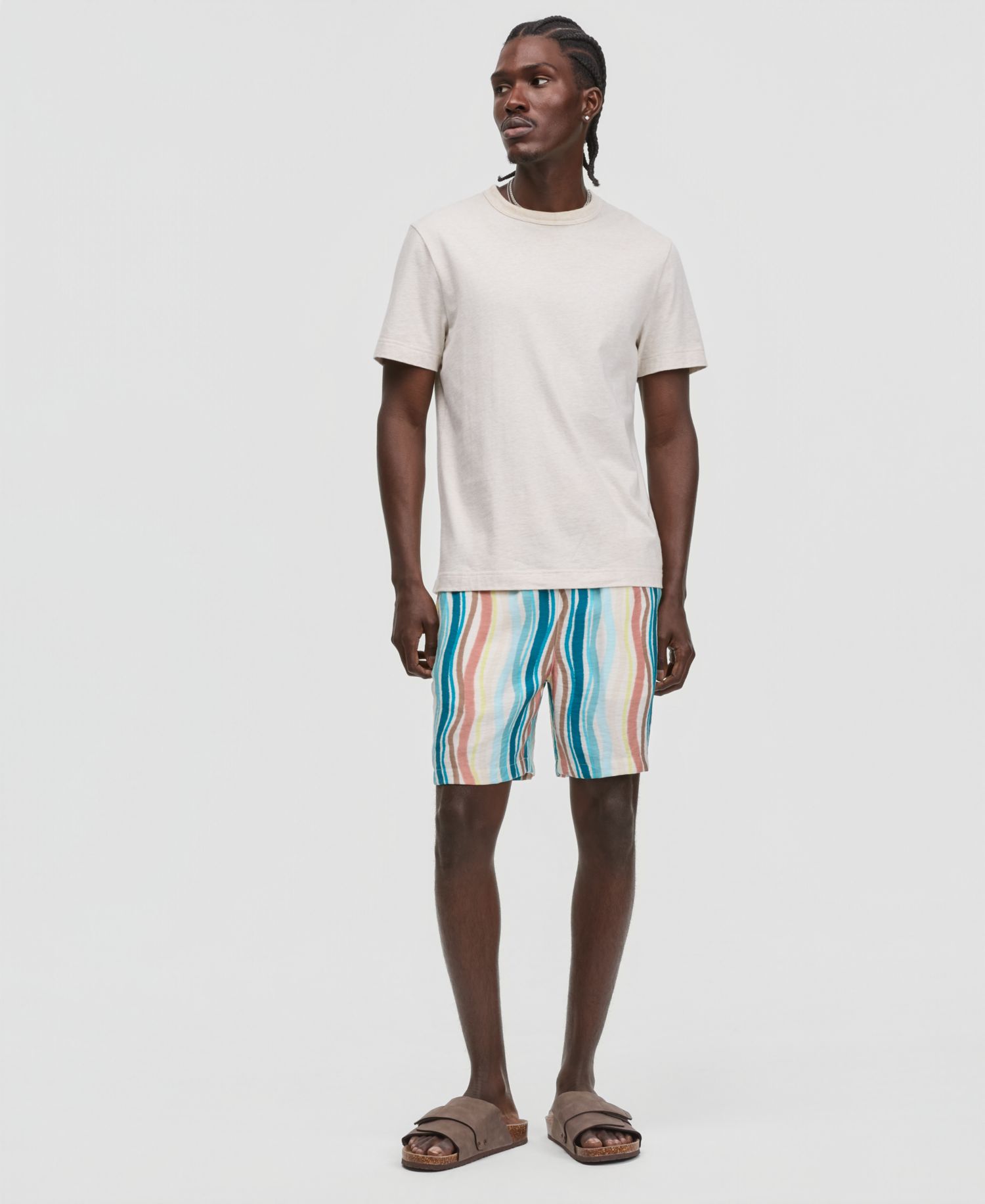 Men's Wave Stripe 6.5" Drawstring Shorts