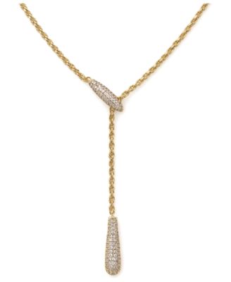Clear Cubic Zirconia Lariat Necklace