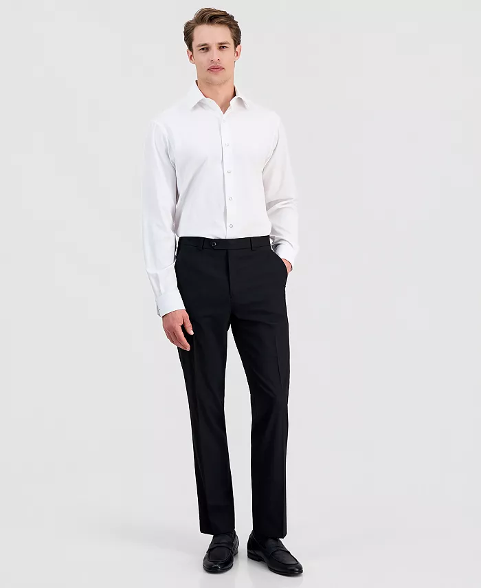 Men's Slim-Fit Stretch Solid Suit Pants
