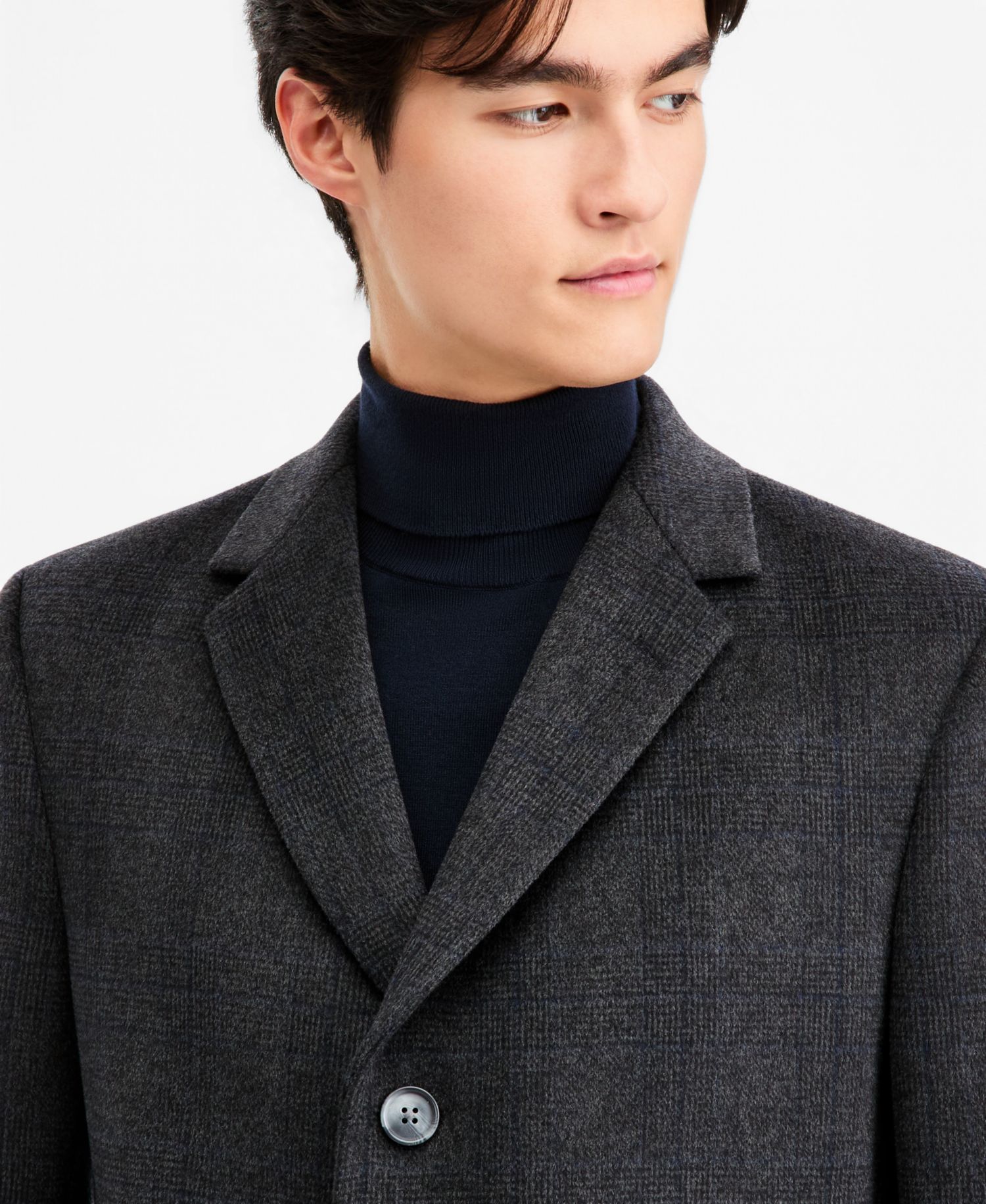 Men's Modern-Fit Wool-Blend Overcoat