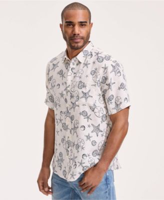 Men's Traditional Fit Short Sleeve Linen Shirt