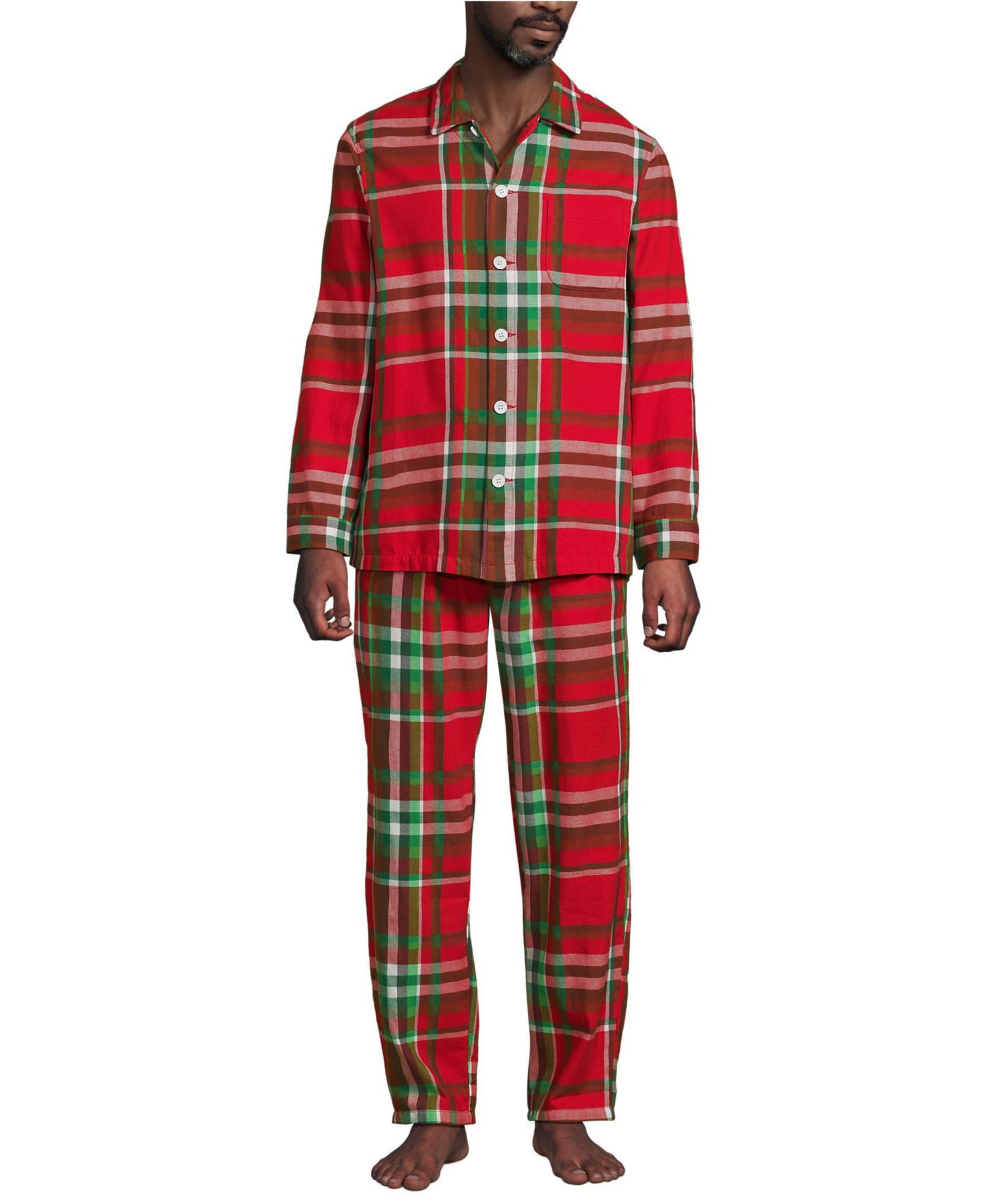 Men's Flannel 3 Piece Pajama Set