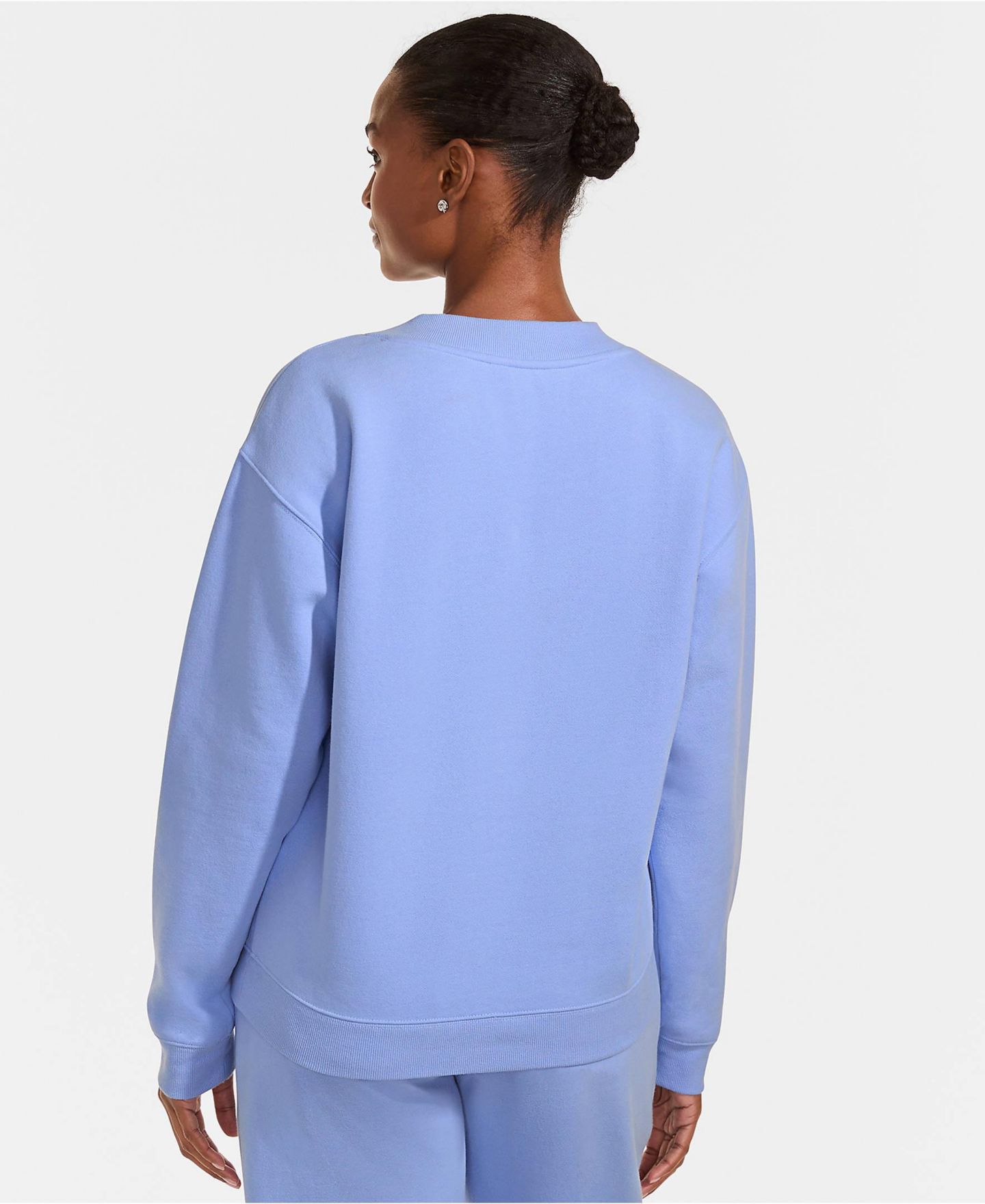 Женские толстовки Lands' End Long Sleeve Serious Sweats V-neck, цвет: Прозрачный синий небесно-голубой — фото 2