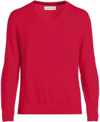 Men's Fine Gauge Cotton V Neck Sweater