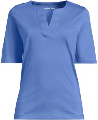 Women's Supima Jersey Half Sleeve Splitneck Shirt