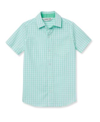 Girls Short Sleeve Poplin Camp Shirt