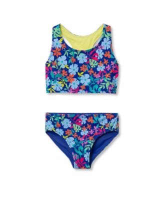 Girls Chlorine Resistant Reversible Sporty Bikini Swimsuit Set