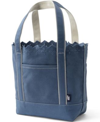 Medium Eyelet Canvas Open Top Tote