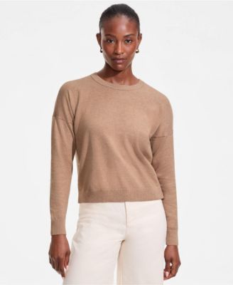 Women's Cotton Wedge Crew Neck Sweater