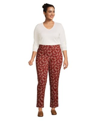 Plus Size Supima Cotton Long Sleeve V-Neck T-Shirt