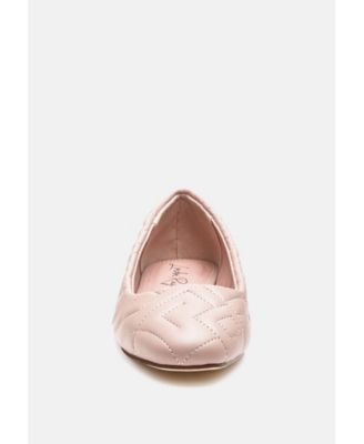 Womens Janice Quilted Ballerina Flats