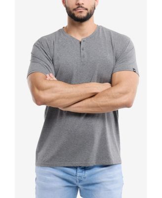 X RAY Big & Tall Basic Henley Neck Short Sleeve T-Shirt