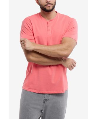 X RAY Big & Tall Basic Henley Neck Short Sleeve T-Shirt