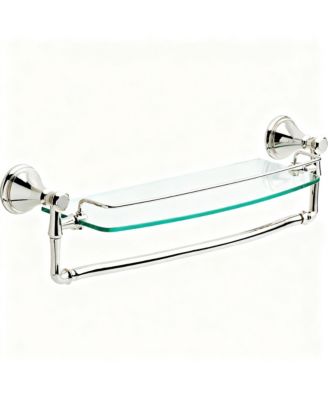 Cassidy Glass Shelf Towel Bar 18 Inch Polished