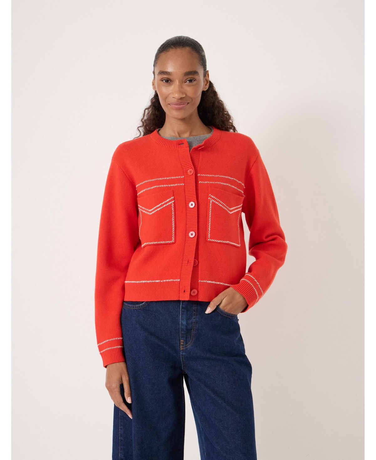 Hush Women's Wool-Blend Stitch Detail Cardigan