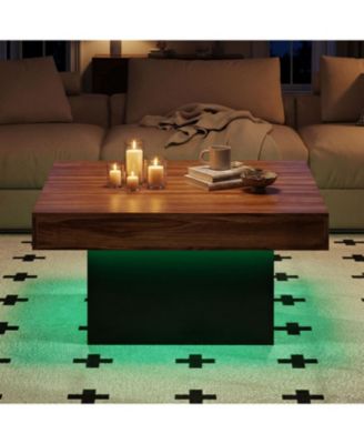 Modern Coffee Table with LED Lights and Dynamic Effects
