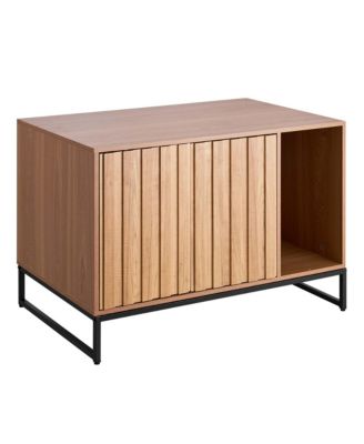 31.5" Hidden Cat Litter Box Enclosure Furniture with Scratch Pad and Storage, Waterproof End Table, Fits Most Litter Boxes