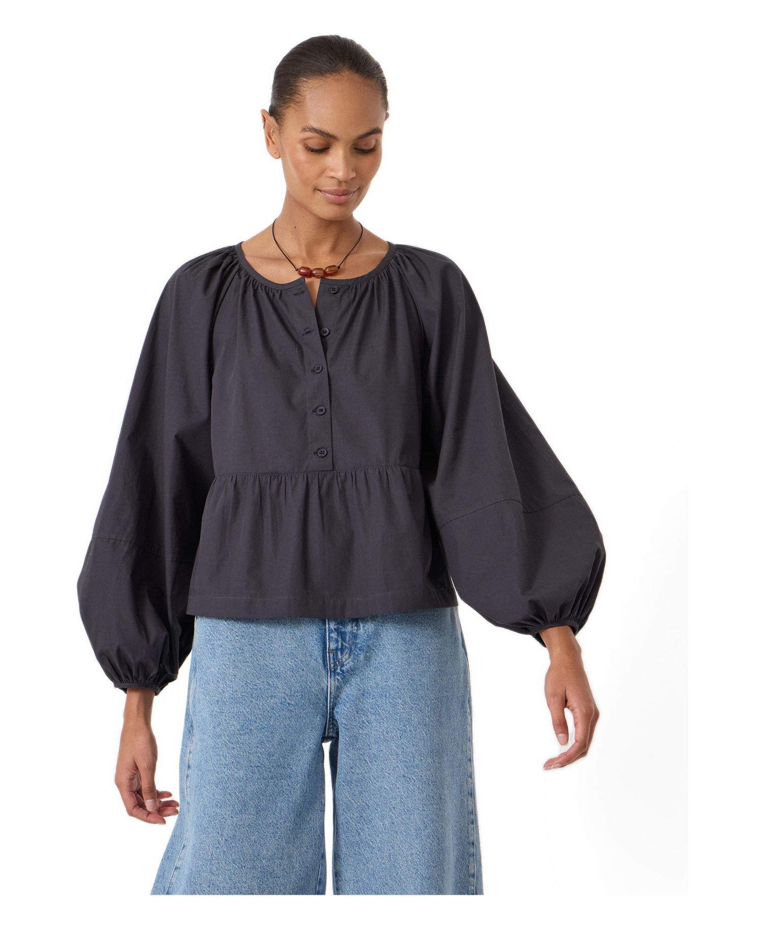 Women's Beck Cotton Peplum Blouse