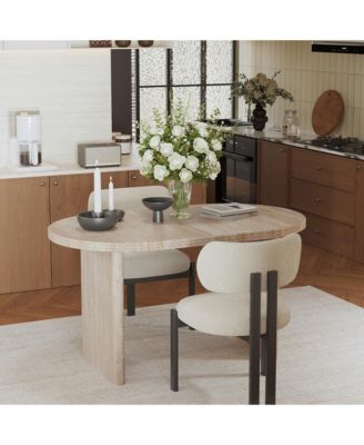 Modern Extendable Dining Table,Mid-century modern style home table,Suitable for dining rooms, kitchens, and living rooms