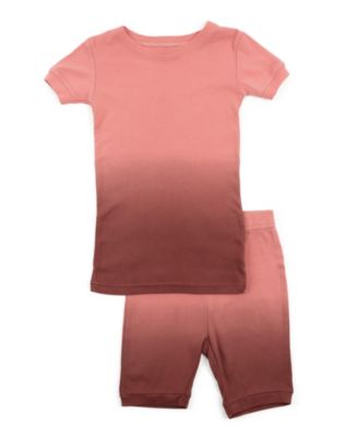 Toddler Matching Family Two Piece Cotton Short Sleeve Shirt and Shorts Tie Dye Pajamas.