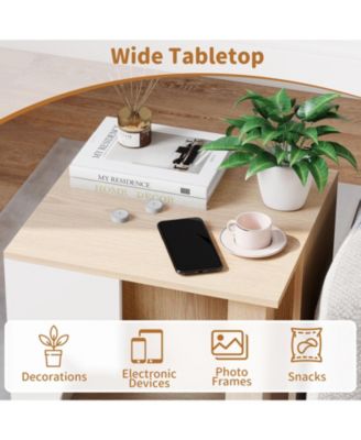 Cat Bed Side Table w/Head-shaped Entry and Metal Legs Modern End Table Nightstand