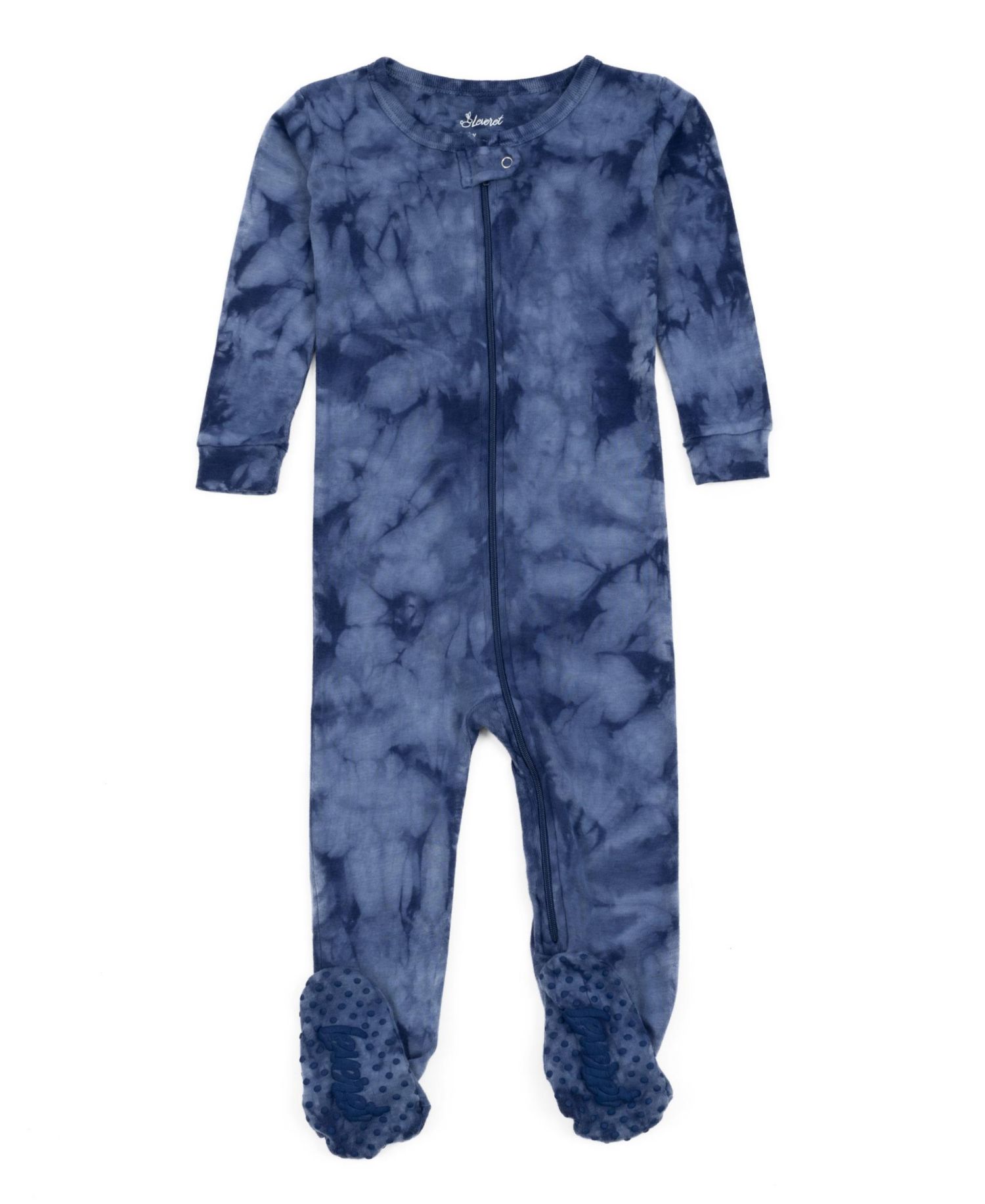 Baby Matching Family One Piece Footed Cotton Long Sleeve Tie Dye Pajamas.