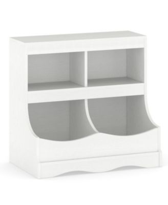 4-Cubby Kids Toy Storage Organizer and Bookcase
