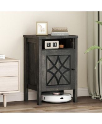 Robot Vacuum Storage Cabinet with Reversible Door
