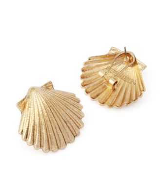 Gold Vintage Luxe Shell Stud Earrings